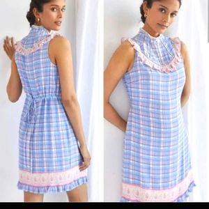 Anthropologie XSP Plenty x Tracy Reese Pink & Blue Mini Dress